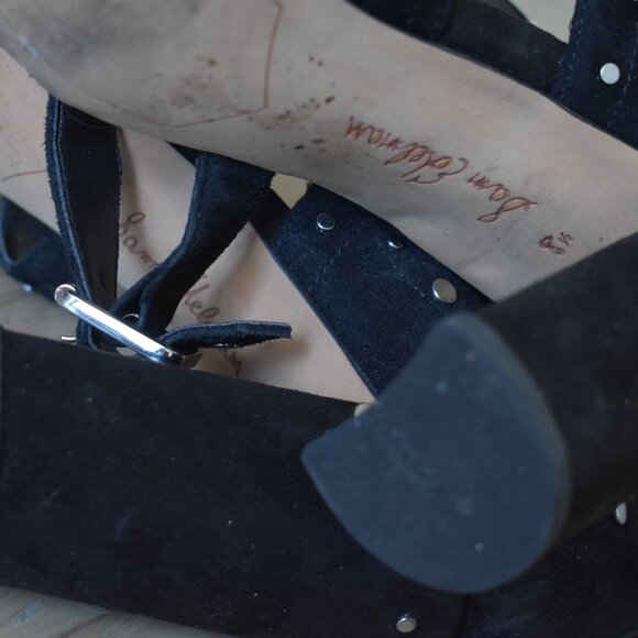 Sam Edelman York Suede Strappy Studded Sandals - Picture 9 of 11